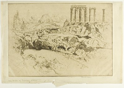 Templo de Júpiter, Atenas de Joseph Pennell