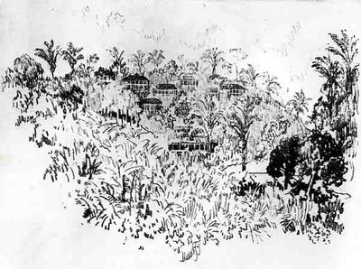 El pueblo americano, lámina X de El Canal de Panamá por Joseph Pennell, 1912 de Joseph Pennell