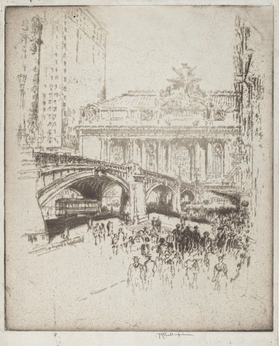 La Aproximación al Grand Central, Nueva York de Joseph Pennell
