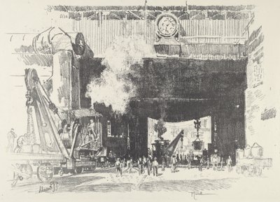 La gran puerta de la gran tienda de Joseph Pennell