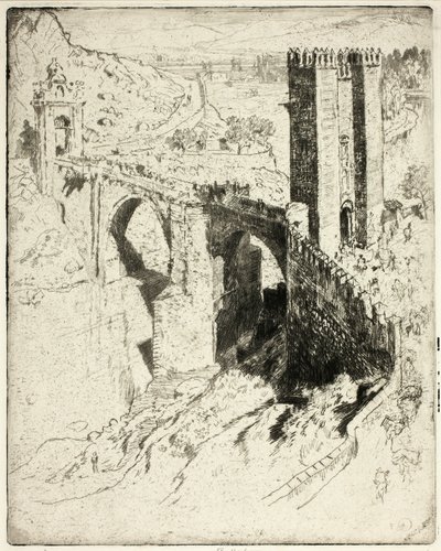 El Puente de Alcántara, Toledo de Joseph Pennell
