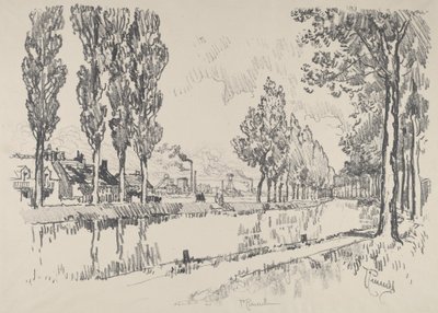 El Canal en Blanzy, Francia de Joseph Pennell