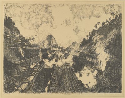 El corte. Mirando hacia Ancon Hill de Joseph Pennell