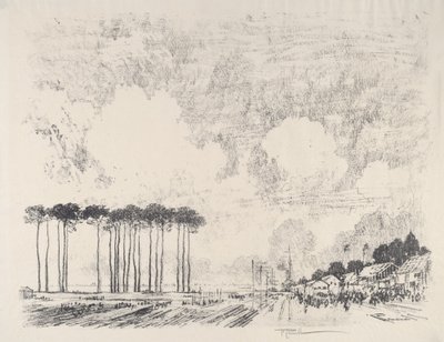 El campamento de embarque, el bosque clásico, 1917 de Joseph Pennell