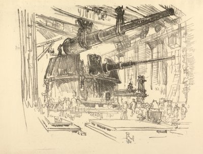 La Serie de la Guerra Inglesa: W. 448 Montaje de cañones en torretas de Joseph Pennell