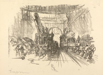 Serie de la Guerra Inglesa: W. 453. Listos para la guerra de Joseph Pennell