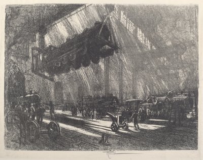 La locomotora voladora, 1917 de Joseph Pennell