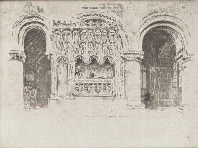 La tumba del fundador, Iglesia de San Bartolomé el Grande de Joseph Pennell