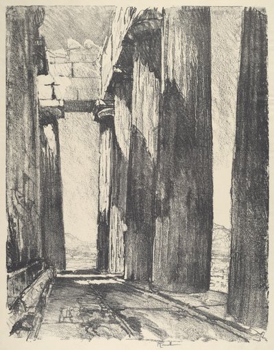 El pórtico del Partenón de Joseph Pennell
