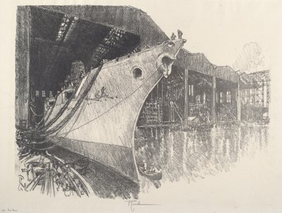 La proa, 1917 de Joseph Pennell
