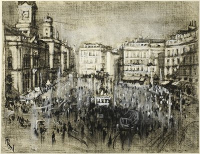 La Puerta del Sol, Madrid de Joseph Pennell