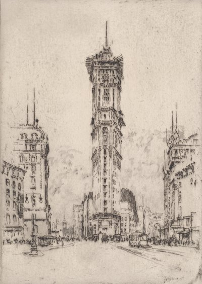 El Edificio del Times, 1904 de Joseph Pennell