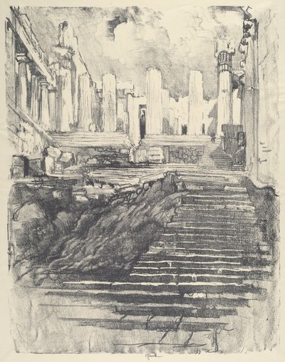 El camino hacia la Acrópolis, 1913 de Joseph Pennell