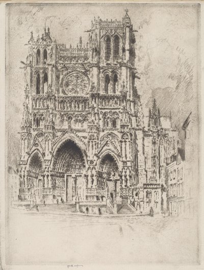 La Fachada Oeste, Amiens de Joseph Pennell