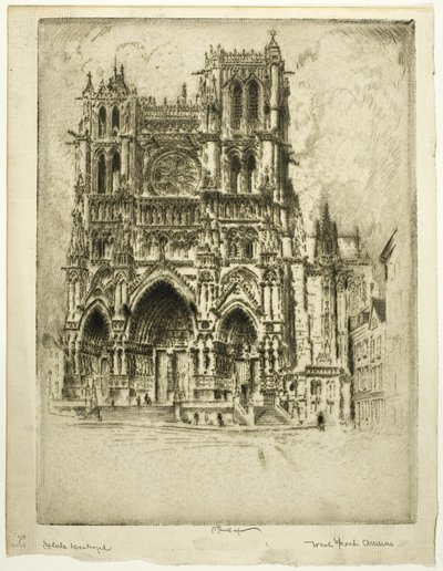 La fachada oeste, Amiens de Joseph Pennell
