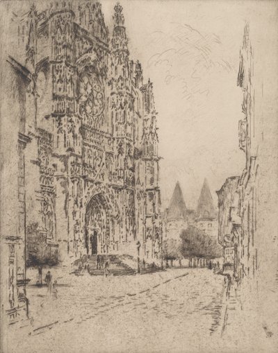 Torres del Palacio del Obispo, Beauvais, 1907 de Joseph Pennell