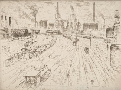 Rieles, Oberhausen, 1910 de Joseph Pennell