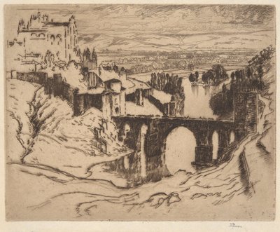Sin título [Puente de San Martín, Toledo] de Joseph Pennell