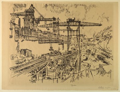 Muros de la Esclusa de Miraflores de Joseph Pennell
