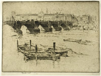Puente de Waterloo y Somerset House de Joseph Pennell