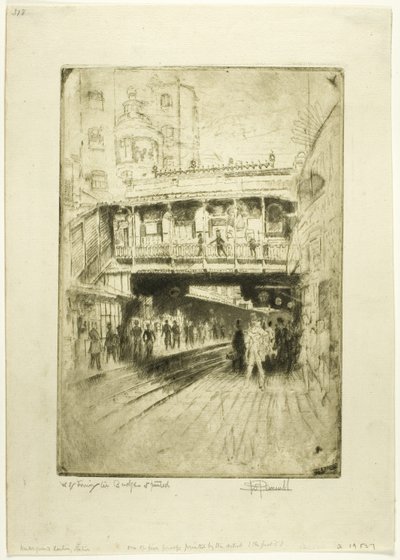 Estación del puente de Westminster de Joseph Pennell