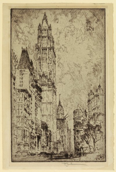 Edificio Woolworth, Nueva York de Joseph Pennell