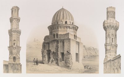87. Tumbas y minaretes, en El Cairo, 1843 de Joseph Philibert Girault De Prangey