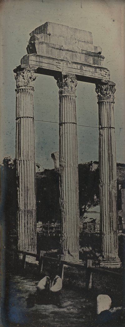 Fachada Noroeste, Templo de Cástor y Pólux, Roma de Joseph Philibert Girault De Prangey