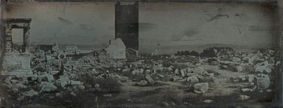 Ruinas y primer plano, Acrópolis, Atenas de Joseph Philibert Girault De Prangey