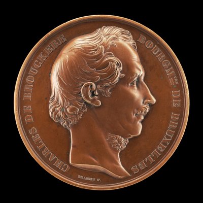 Charles de Brouckère, 1796-1860, alcalde de Bruselas 1848 [anverso], 1854 de Joseph Pierre Braemt