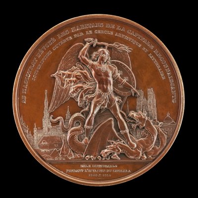 Las epidemias de cólera de 1849 y 1854 [reverso], 1854 de Joseph Pierre Braemt