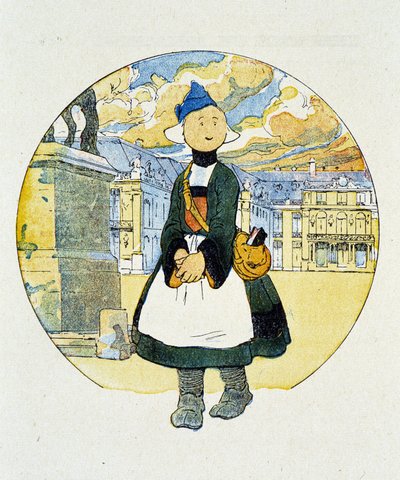 Becassine en la cantinera. Dibujo de Joseph Porphyre Pinchon (1871-1953), siglo XX. DR de Joseph Porphyre Pinchon