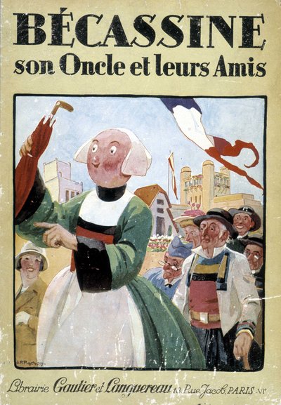 Portada del libro "Becassine, son uncle et leurs amis", ediciones Gautier Langereau (1926). de Joseph Porphyre Pinchon