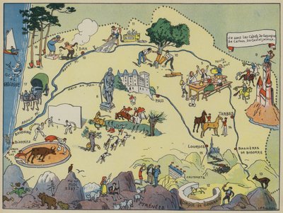 Gascogne-Bearn (litografía en color) de Joseph Porphyre Pinchon