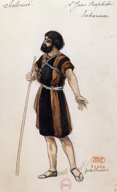 Giovanni Battista para Salomé, de Richard Strauss (1864-1949), representada en la Ópera Garnier de París, el 3 de mayo. de Joseph Porphyre Pinchon
