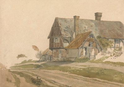 Granja con figuras en la puerta y la ventana de Joseph Powell
