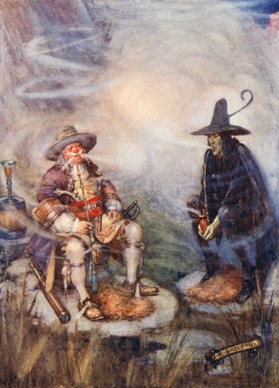 Cómo la Montaña de la Mesa obtuvo su nube (litografía en color) de Joseph Ratcliffe (after) Skelton