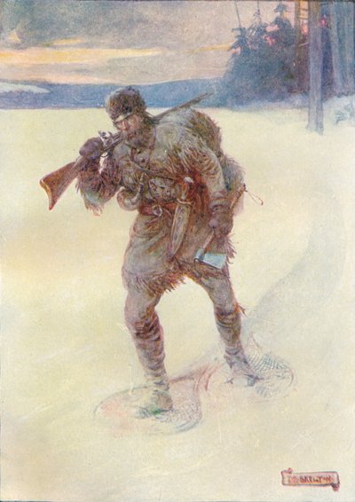 Solo a través de la nieve sin rastro, c1908, c1920 de Joseph Ratcliffe Skelton