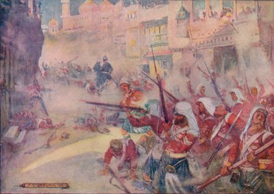 Soldados británicos luchando en las calles, c1920 de Joseph Ratcliffe Skelton