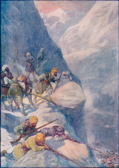 Aplastados por piedras rodantes, segados por descargas de mosquetes, los hombres cayeron en cientos de Joseph Ratcliffe Skelton