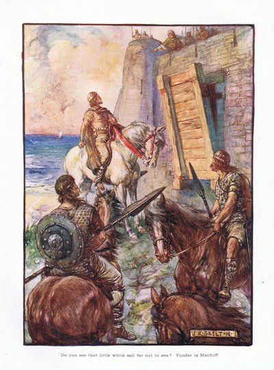¿Ves esa pequeña vela blanca lejos en el mar? Allá está McDuff de Joseph Ratcliffe Skelton