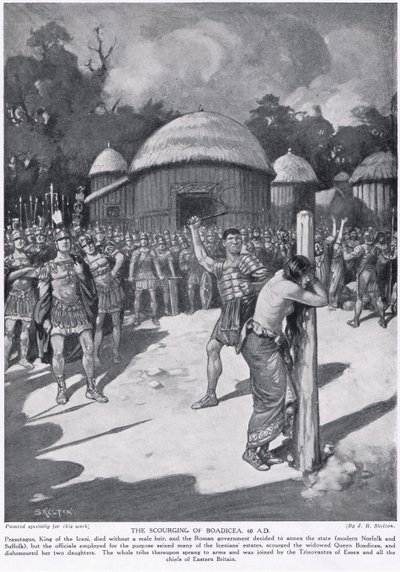 El azote de Boadicea, ilustración de 