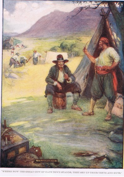 Donde se encuentra la gran ciudad de Ciudad del Cabo, instalaron sus tiendas y chozas de Joseph Ratcliffe Skelton