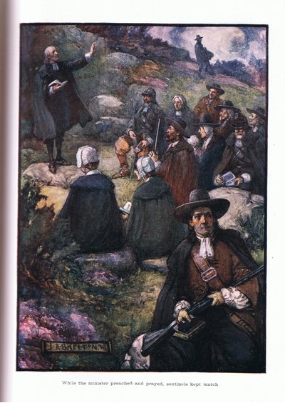 Mientras los ministros predicaban y rezaban, los centinelas vigilaban de Joseph Ratcliffe Skelton