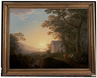 Un paisaje ideal con templo de Joseph Rebell
