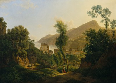 Vista de la ciudad de Vietri con vistas al Golfo de Salerno de Joseph Rebell
