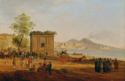 El golfo de Nápoles con escenas de la vida popular de Joseph Rebell