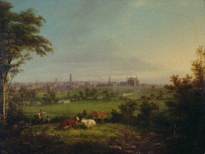 Leeds desde los prados, c.1825 de Joseph Rhodes