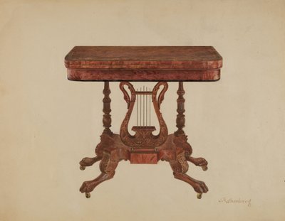 Pedestal de Lira de Mesa, 1936 de Joseph Rothenberg