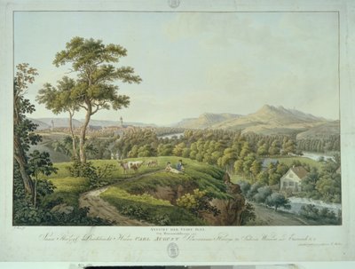 Vista de Jena desde Rasenhuehlberg, c.1810 de Joseph Roux